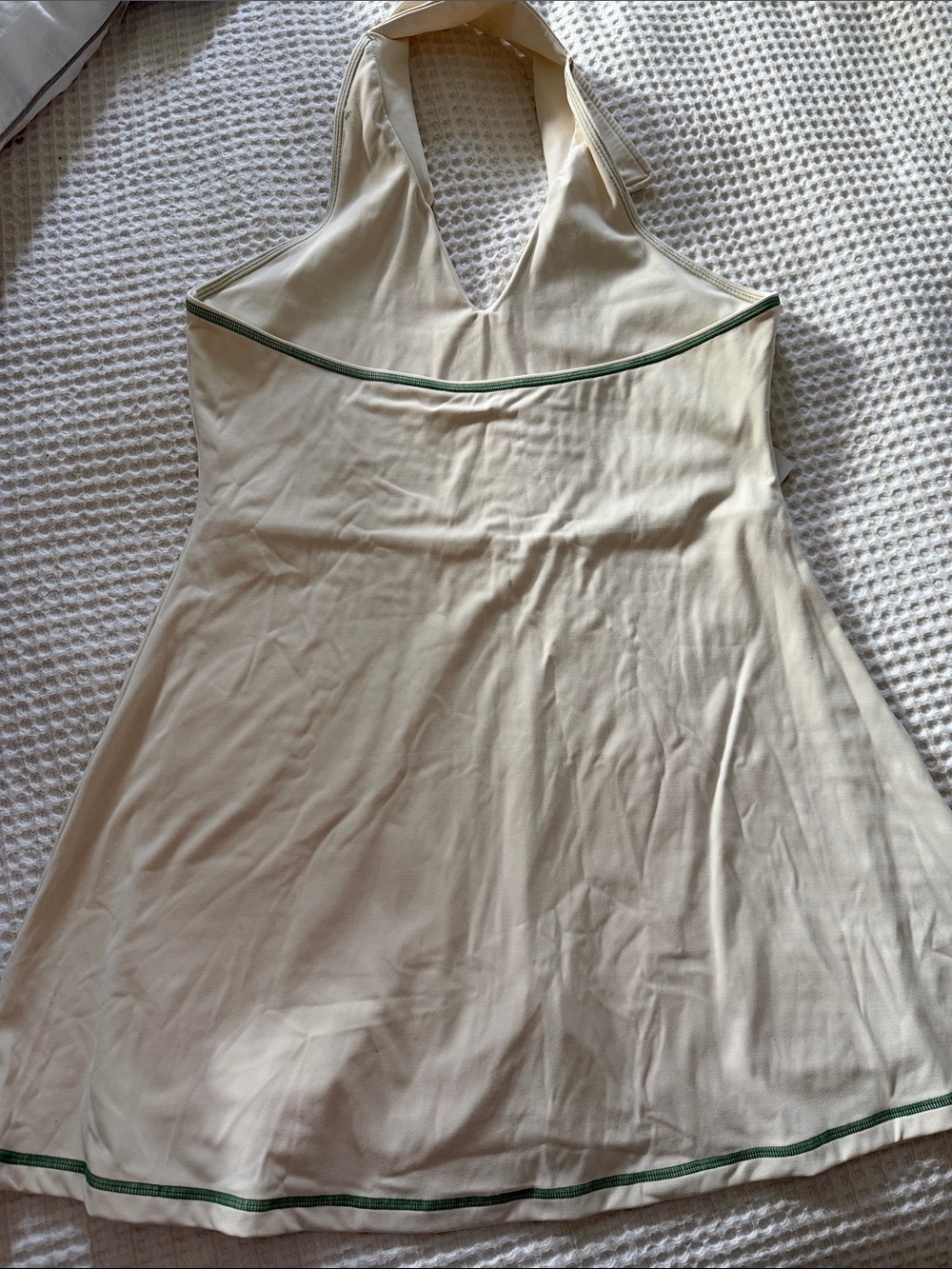 SET Active Cream Halter Tennis Dress with Green Trim - Picture 2 of 2